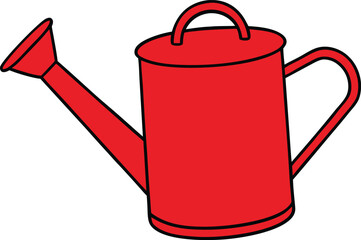 Vibrant Red Watering Can A Classic Garden Essential for Plant Care