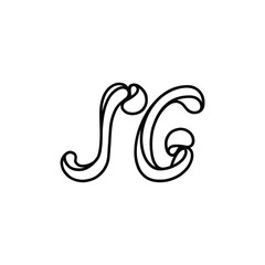 SG monogram logo design letter text name symbol monochrome logotype alphabet character simple logo