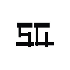 SG monogram logo design letter text name symbol monochrome logotype alphabet character simple logo