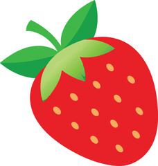 Juicy Red Strawberry A Delightful Summer Fruit Illustration