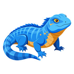 Naklejka premium Blue Mali Uromastyx Vector Illustration – Pale Blue Body with Black Markings