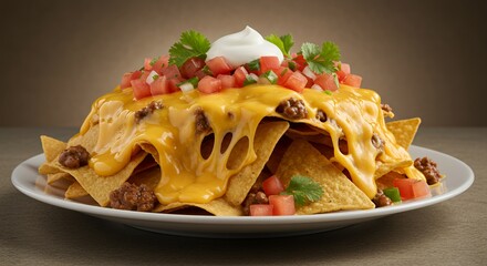 Melted Cheese Drizzles Down These Loaded Nachos, a Feast for the Eyes