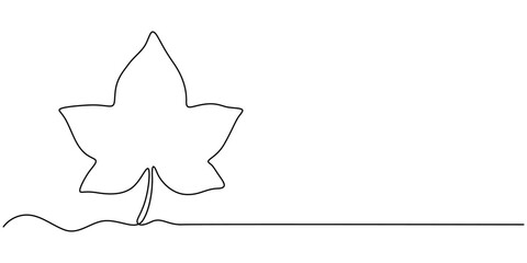 green ivy leaf continuous one line drawing, Emerald Green IVY Leaf Vector Illustration Outlined and Flat Icon Design, A beautiful hand-drawn illustration of an ivy leaf frame, featuring delicate green