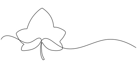 green ivy leaf continuous one line drawing, Emerald Green IVY Leaf Vector Illustration Outlined and Flat Icon Design, A beautiful hand-drawn illustration of an ivy leaf frame, featuring delicate green