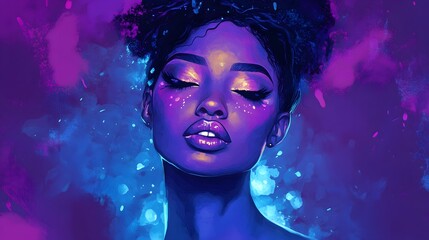 Goddess Fantasy Portrait of Woman in Colorful Fashion - Professional Image Usage