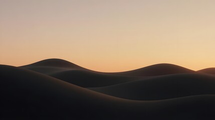 Sunset Desert Dunes Landscape Minimalist Background