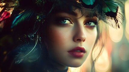 Elegant Young Woman Portrait for Professional Use