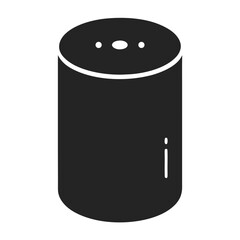 Smart Speaker silhouette icon on white background