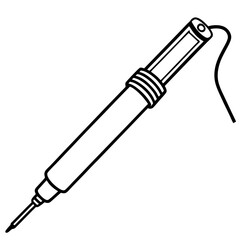 Minimalist Soldering Iron Line Illustration