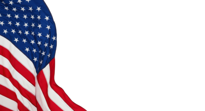 american flag isolated on transparent, png
