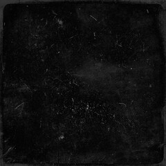 Black grunge scratched background, obsolete texture, old film effect