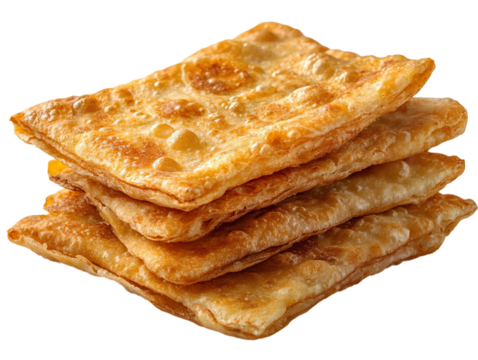 Stack of Flaky Roti Prata Flat bread Layers