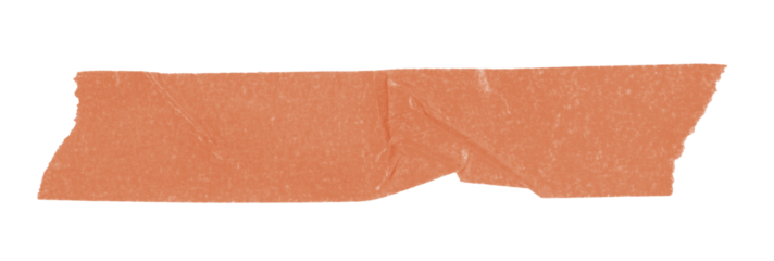 orange sticker paper tape washi tape high quality isolated	