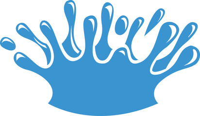 Water spashing on transparent background, Vector Illustration