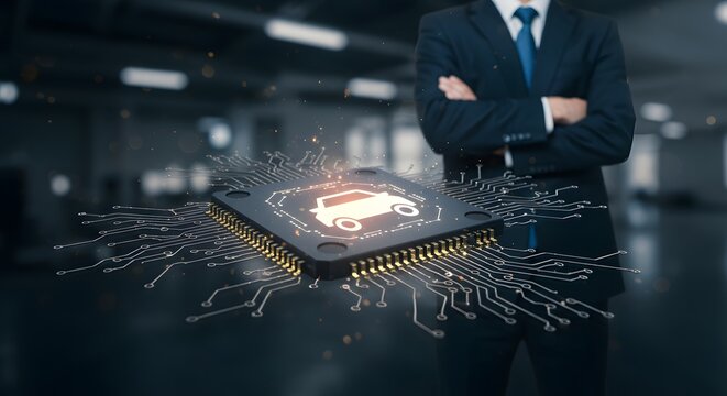Microchip Representing Future of Auto Industry