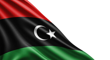 libyan flag isolated on transparent, png