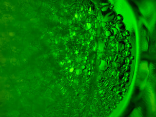 close up of dishwashing liquid foam