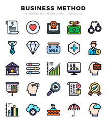 Business Method Icon Bundle 25 Icons for Websites and Apps