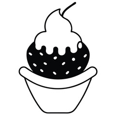 strawberry ice cream Chocolate Ice Cream Design vector