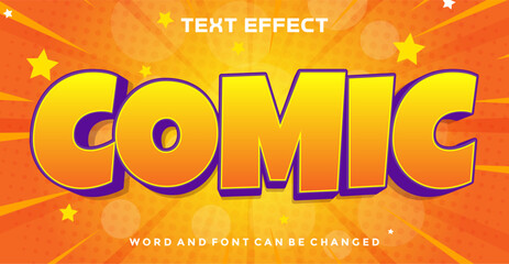 Comic editable text effect