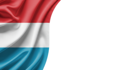 Luxemboug National Flag waving montenegro flag isolated on transparent, png