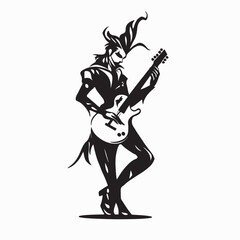 Jester Playing Guitar in a Colorful and Fun Vector Design for Entertainment