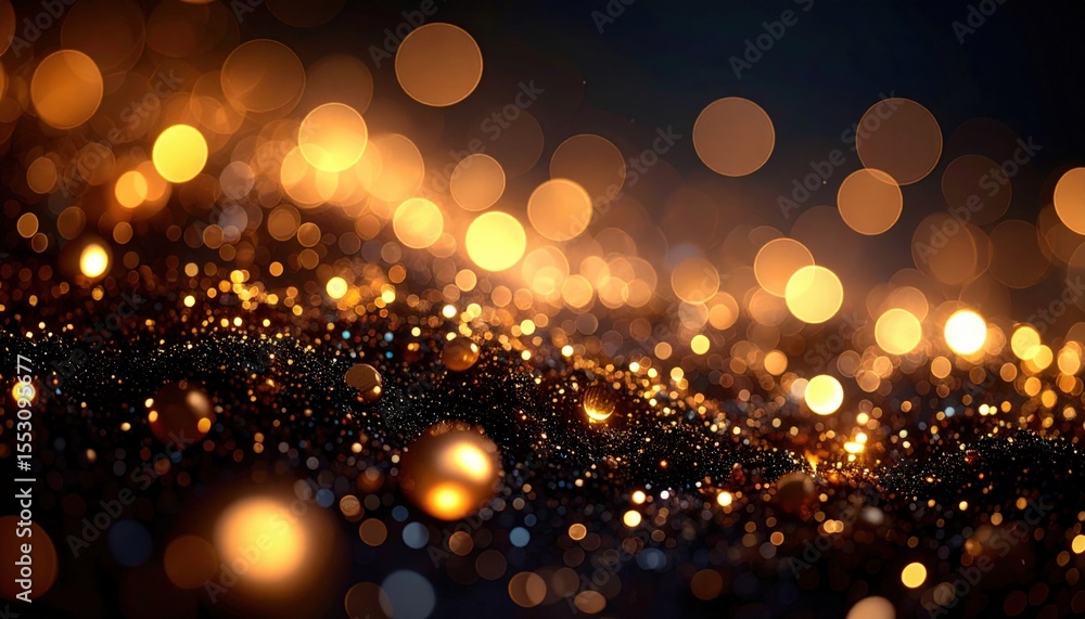 Poster captivating sparkling lights abstract setting high-quality image dark environment close-up view glow
