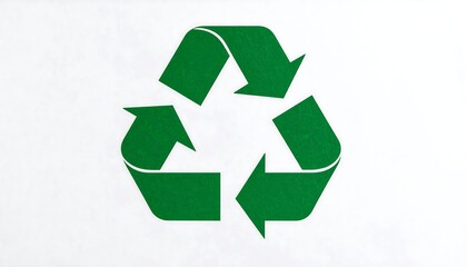Obraz premium Green Recycle Symbol on White.
