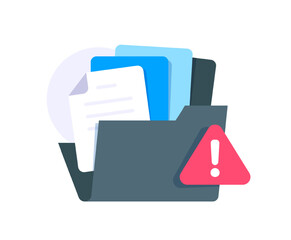 Full folder with overflowing documents,Storage full concept with paper files coming out of file folder