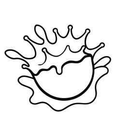 Chocolate Splash Artwork line art vwctor