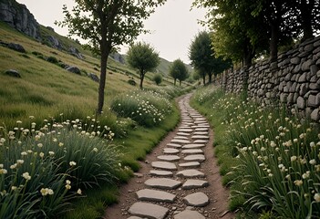 Obraz premium Winding Trails – Paths Through Peaceful Nature