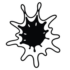 chocolate splash isolated on white background