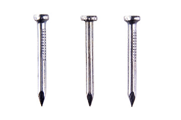 metal nail isolated on transparent background. png image