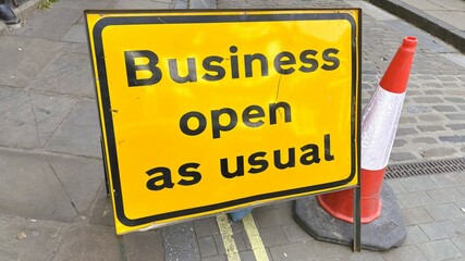 Road Sign Business Open