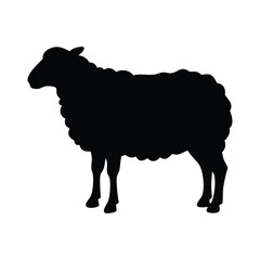 Black Sheep Silhouette Vector Graphic for Farm or Wool Industry.