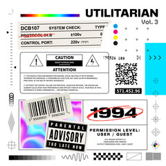 Raw Vector Collage with Packaging Symbols