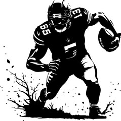 Obraz premium American Football Team Celebrating Victory Silhouette vector Bundle