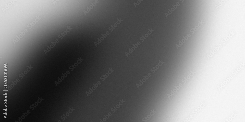 Aufkleber Minimalistic black and white gradient with soft blur and noise effect on transparent background. Clean and moody monochrome texture