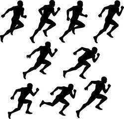 American football players  sports, action  vector bundle
