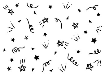 手書きの賑やかな落書き風の背景