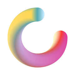 3d Abstract element with gradient