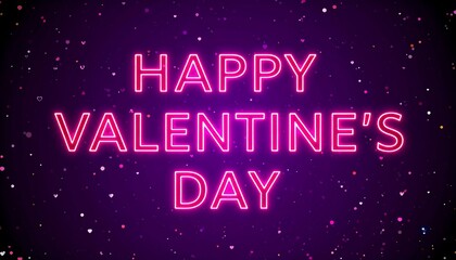 Obraz premium Neon Valentines Day Greeting.