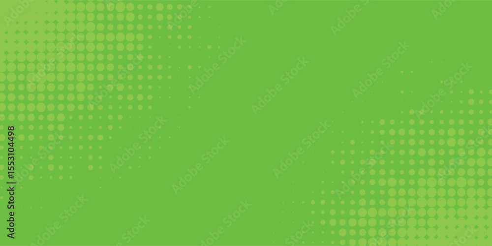 Poster dots halftone green color pattern gradient texture with technology digital background. vector illust