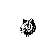 Bengal tiger head silhouette vector 