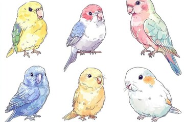 Emotional small pets in contour – animated wallpaper