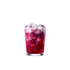Refreshing Dragon Fruit Iced Drink in Glass