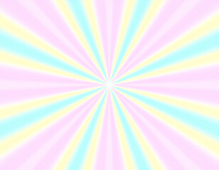 Fototapeta premium A symmetrical, radial color gradient emanating from a bright central point, expanding into a soft pastel spectrum.