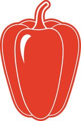 red pepper vector illustration