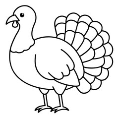 Minimalist Turkey Line Art 