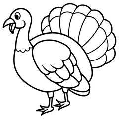 Minimalist Turkey Line Art 